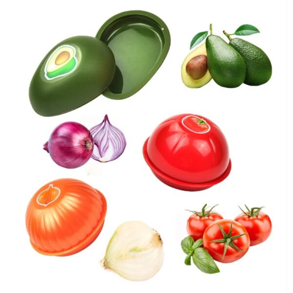 Kitchen Food Savers; Avocado, Onion, Tomato