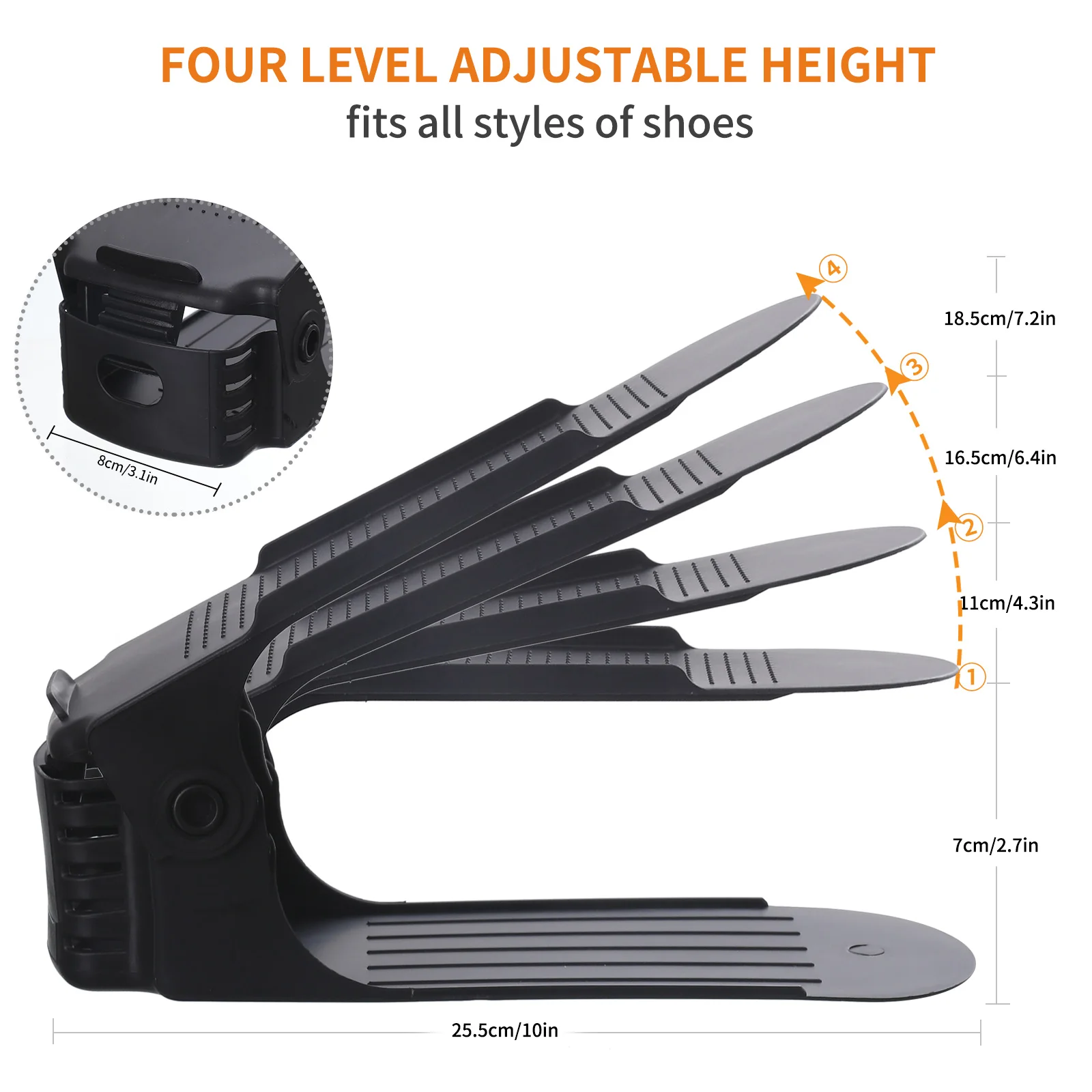 Shoe Organizer: Double Deck Shoe Stacker