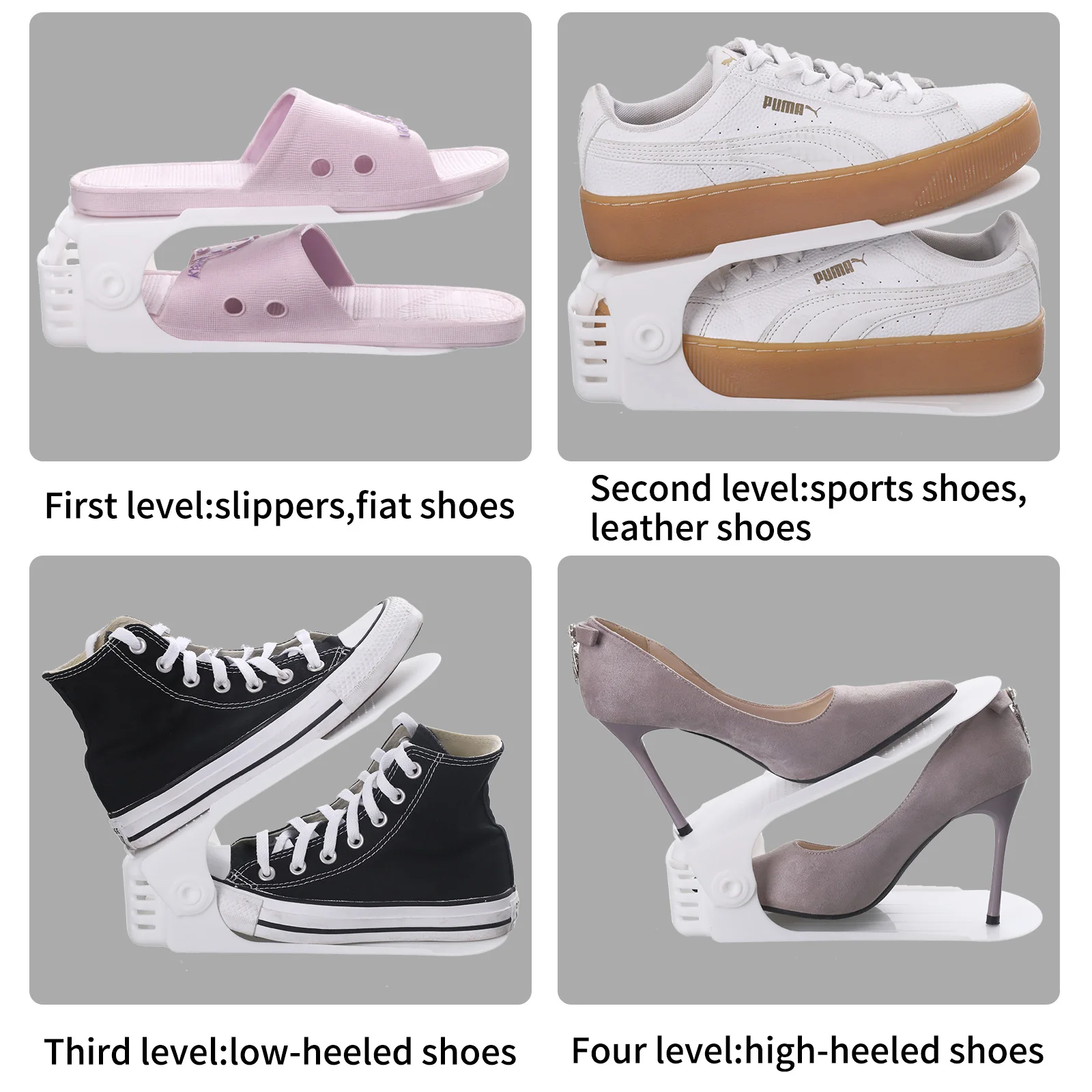 Shoe Organizer: Double Deck Shoe Stacker