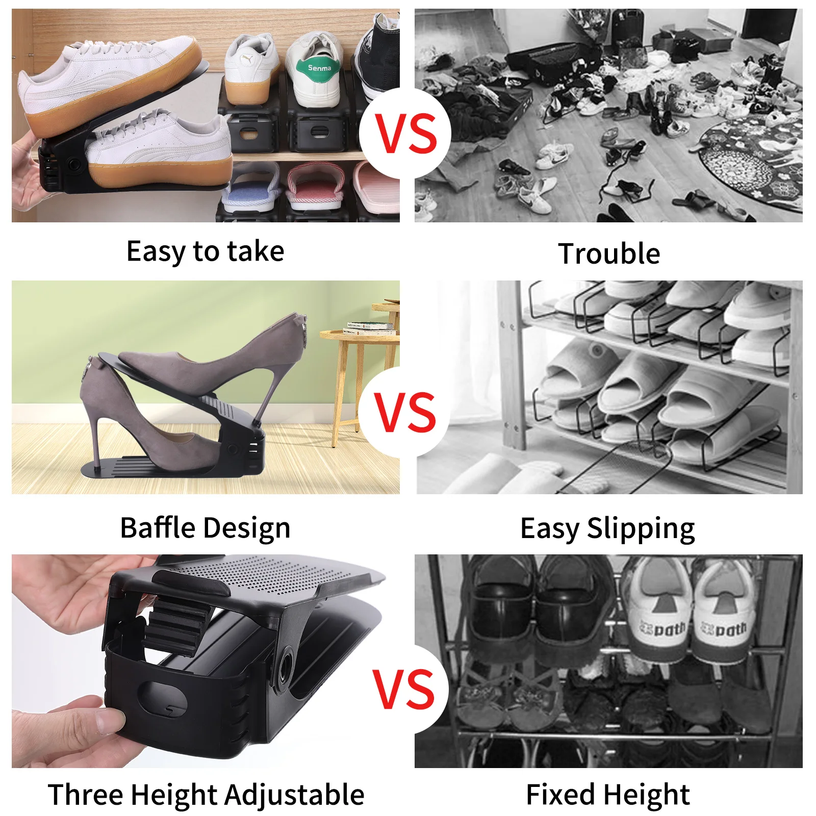 Shoe Organizer: Double Deck Shoe Stacker