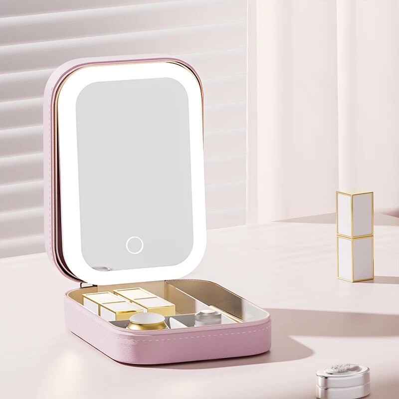 Portable Makeup Case With LED Light