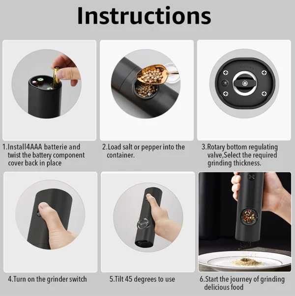 Electric Salt and Pepper Grinder