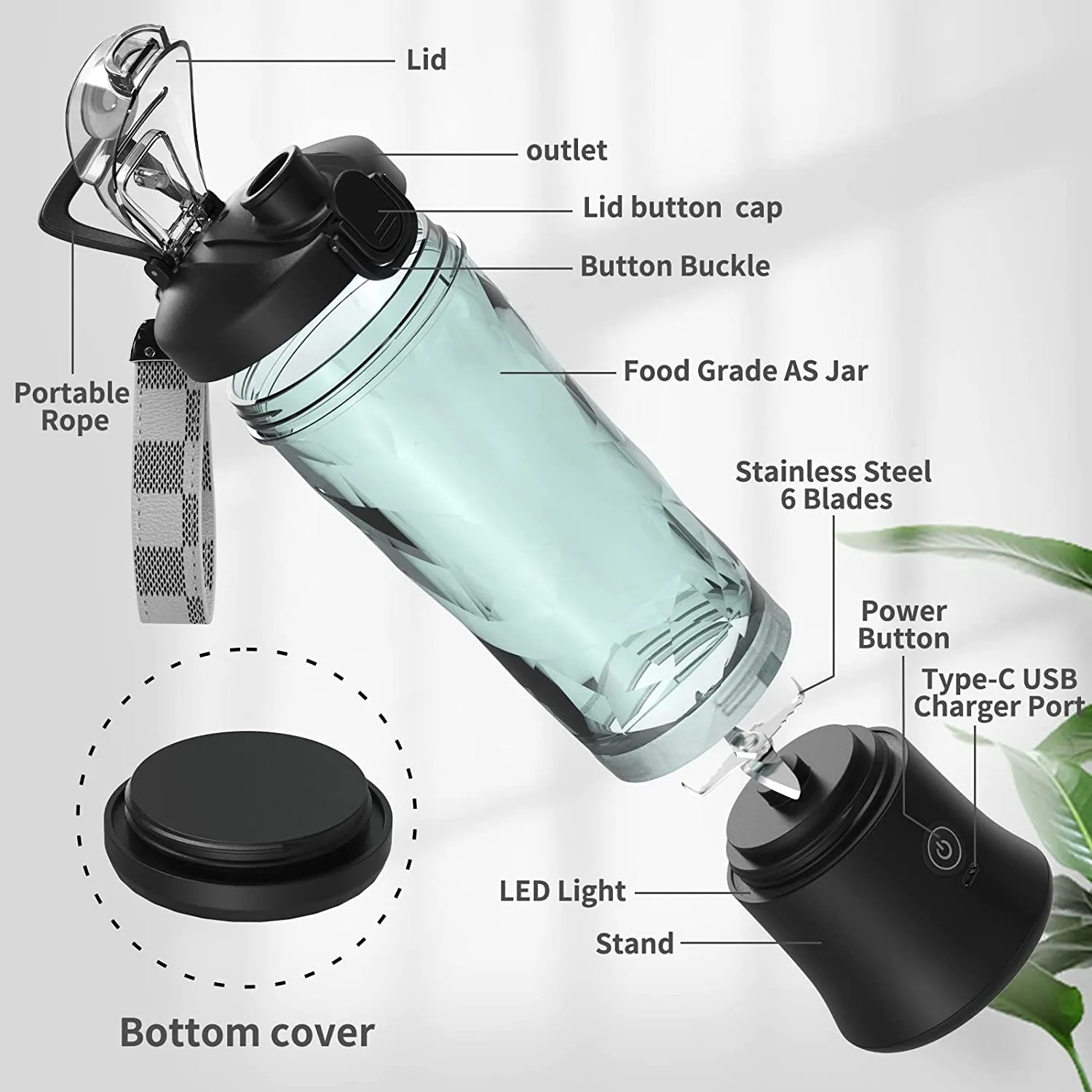Portable Blender - New Convenient Smoothie Maker