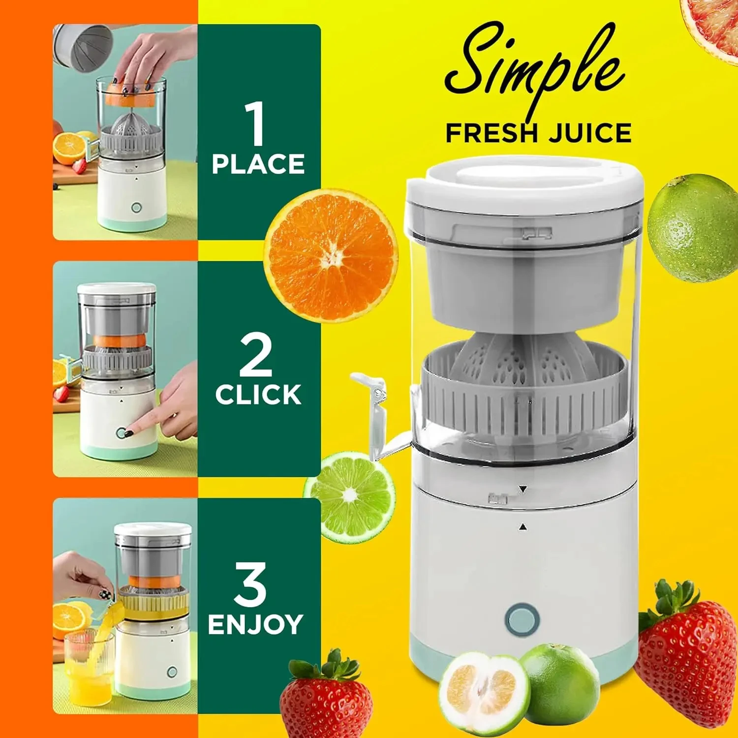 Portable Electric Juicer Effortless Juice Maker