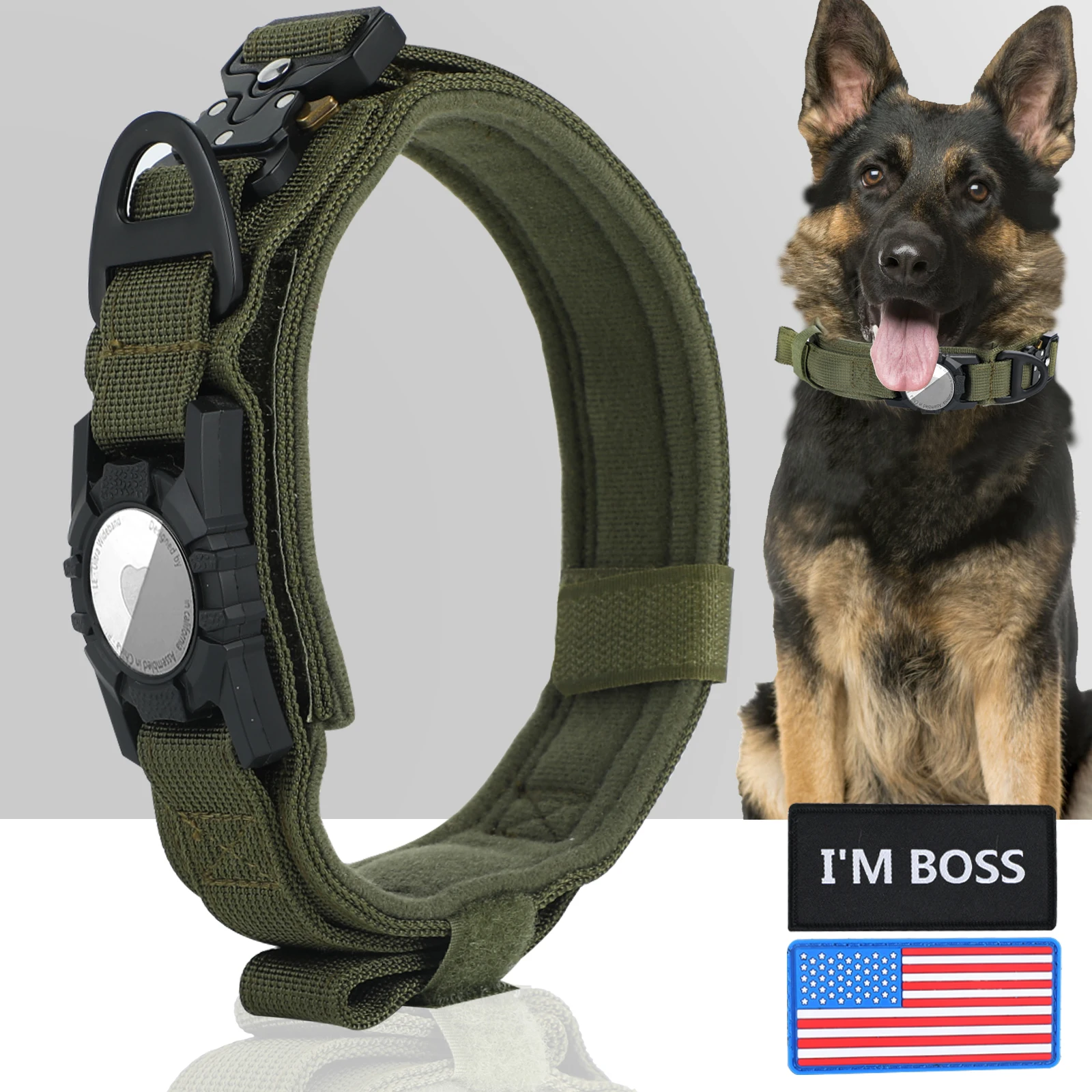 Rugged AirTag Dog Collar